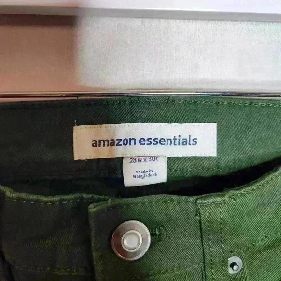 Amazon Essentials Mens Straight Leg Denim jeans Forest Green 28X30 - Picture 4 of 9